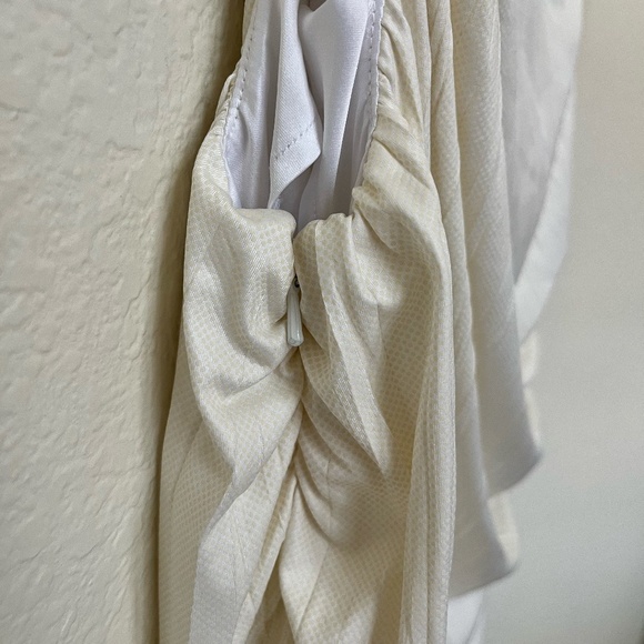 BOSTON PROPER | Ruched Sleeveless Cocktail Dress in Cream Ivory | Size 8 - Picture 8 of 10